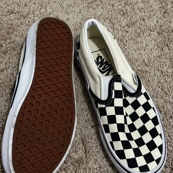 Vans Black and Cream Checkerboard Slip-Ons - Picture 3 of 3